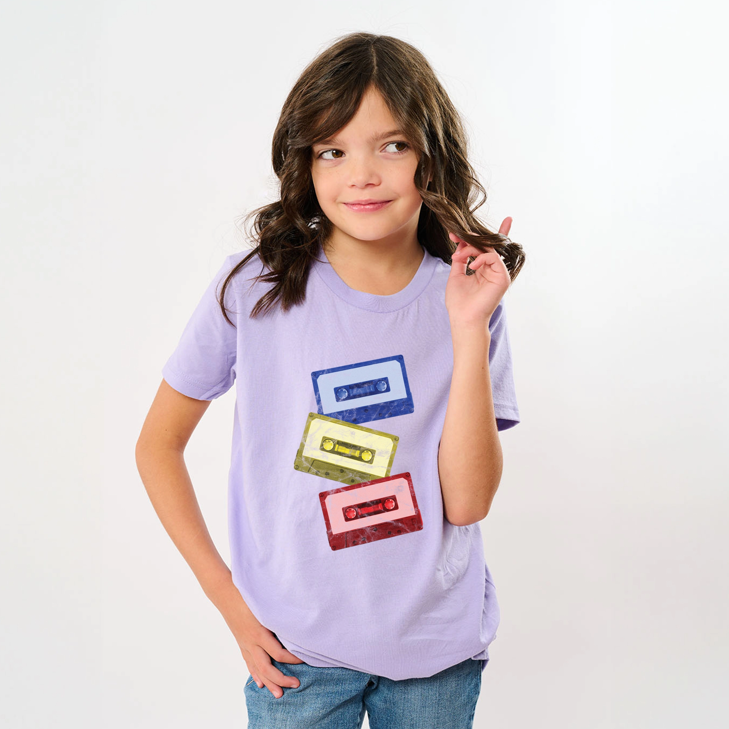 The Juniper Shop - Youth Short Sleeve Graphic T-Shirt Cassette Tape Stack