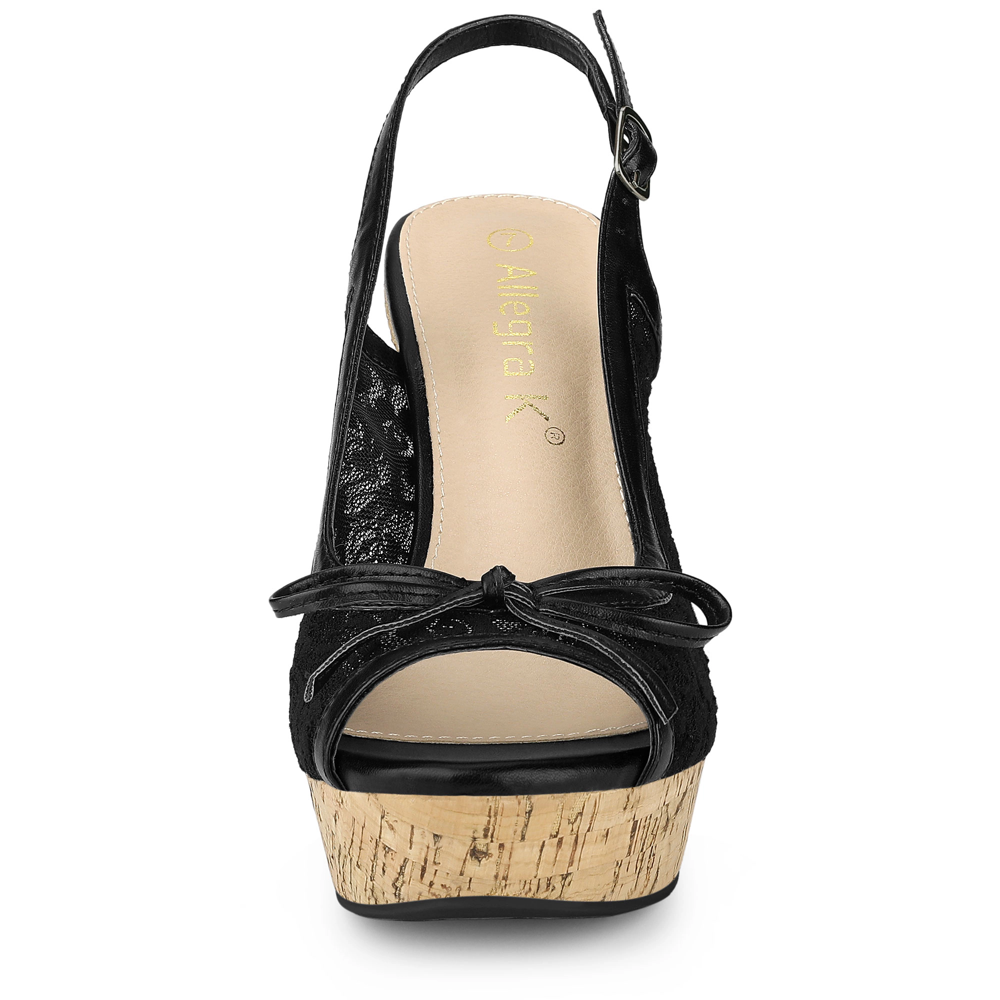 BLISSFUL STEP Women's Lace Platform Wedges Heel Sandals