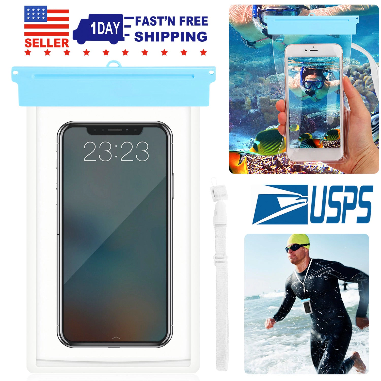 GBruno IPX8 Waterproof Phone Pouch For Devices To 6in