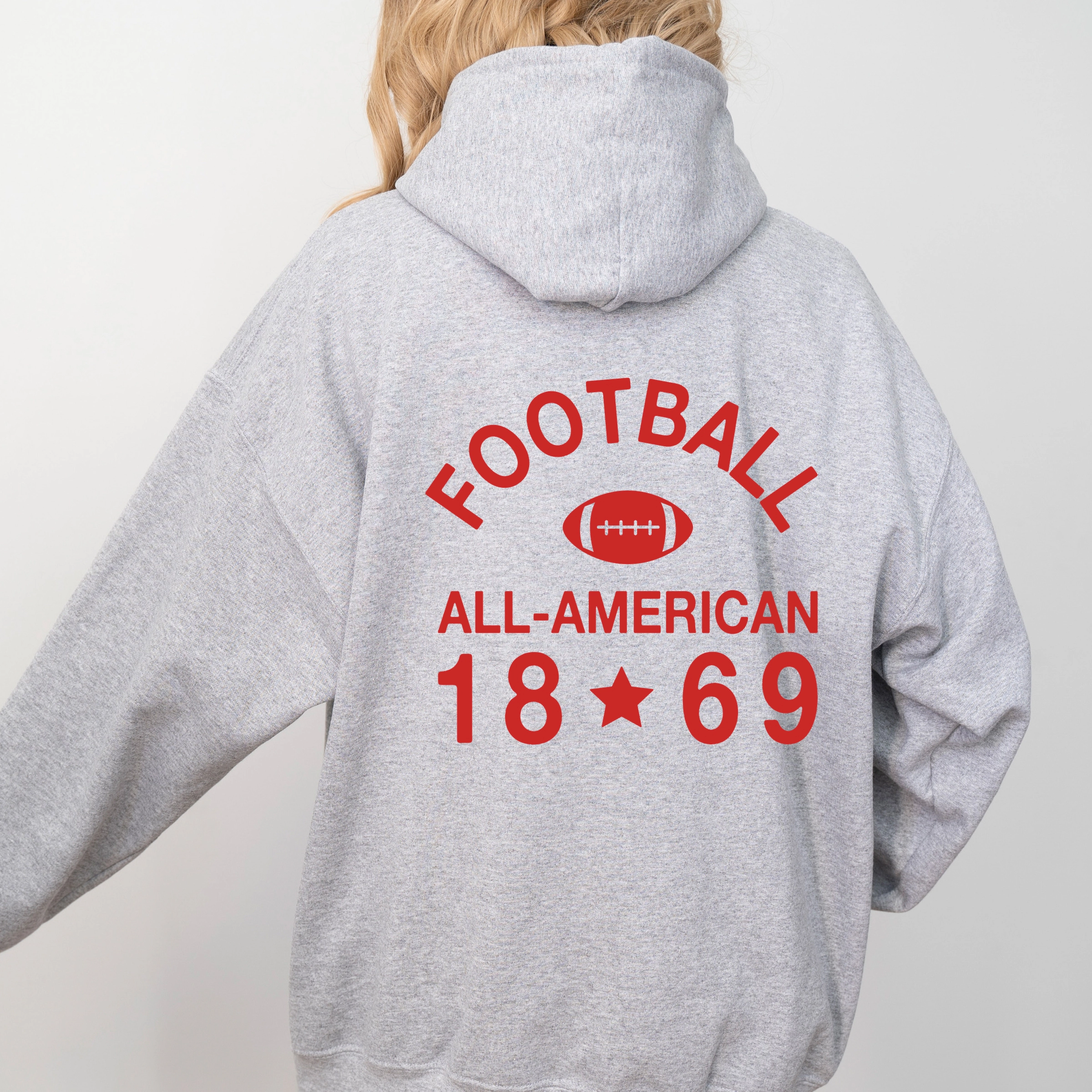 Simply Sage Market - Women's Graphic Hoodie All-American Football