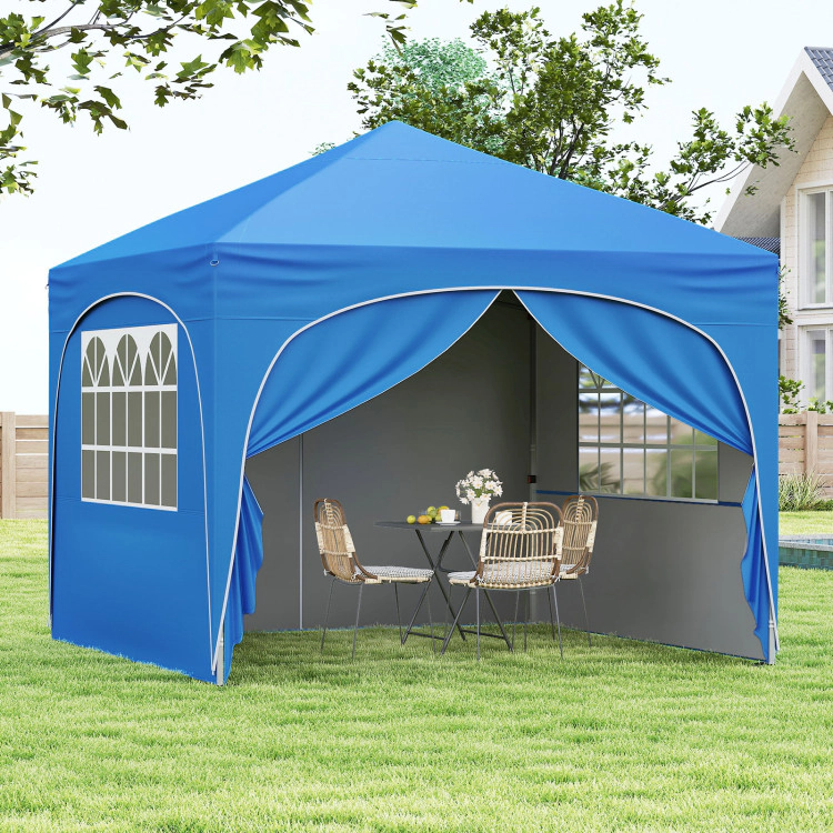 Hivvago 10 X FT Pop up Canopy Tent with 4 Removable Sidewall