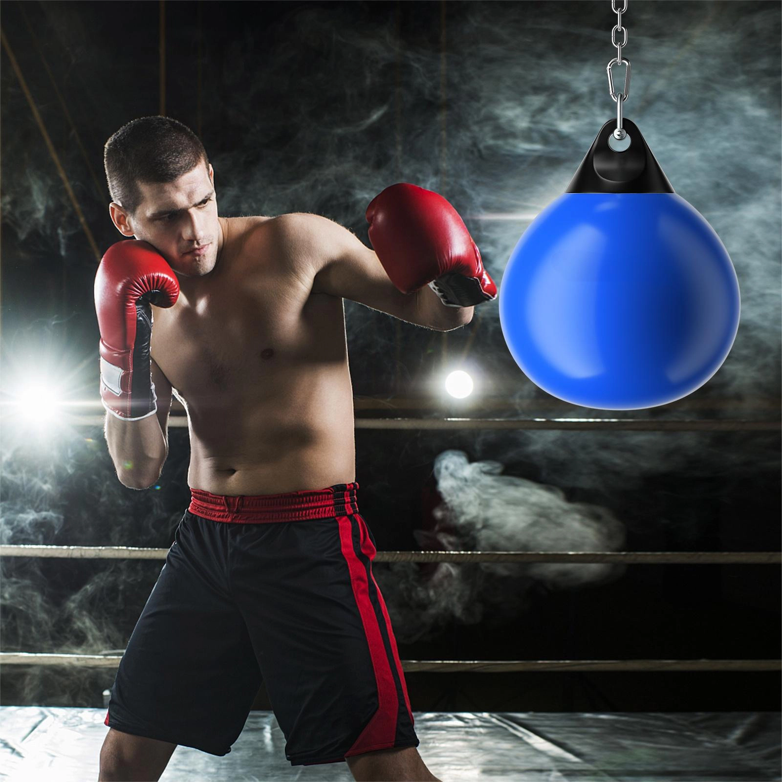 SUGIFT 21-in Water Filled Hanging Punching Bag with Adjustable Metal Chain and 39-in Filling Hose