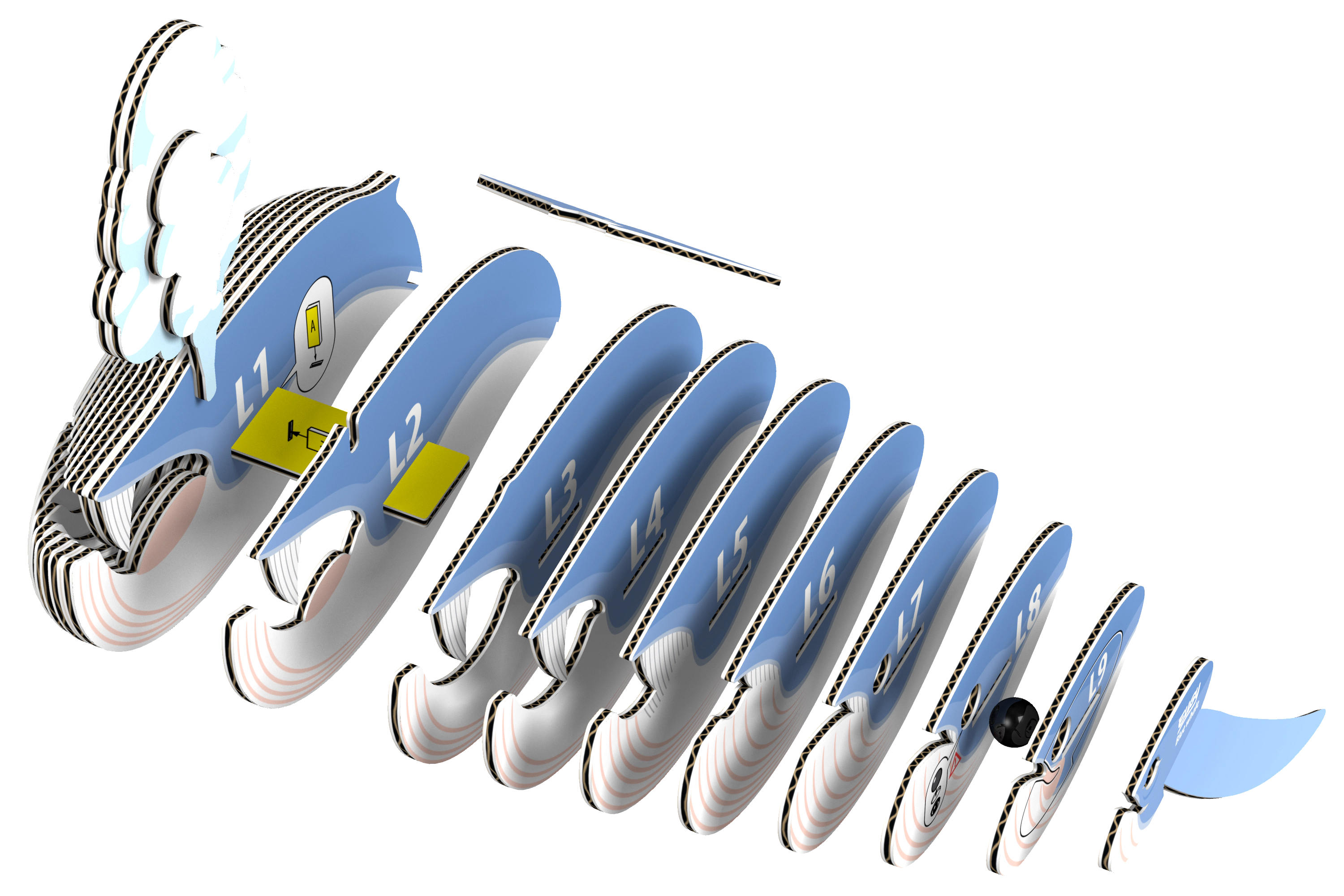 EUGY Blue Whale 3D Puzzle - contains 25 puzzle pieces
