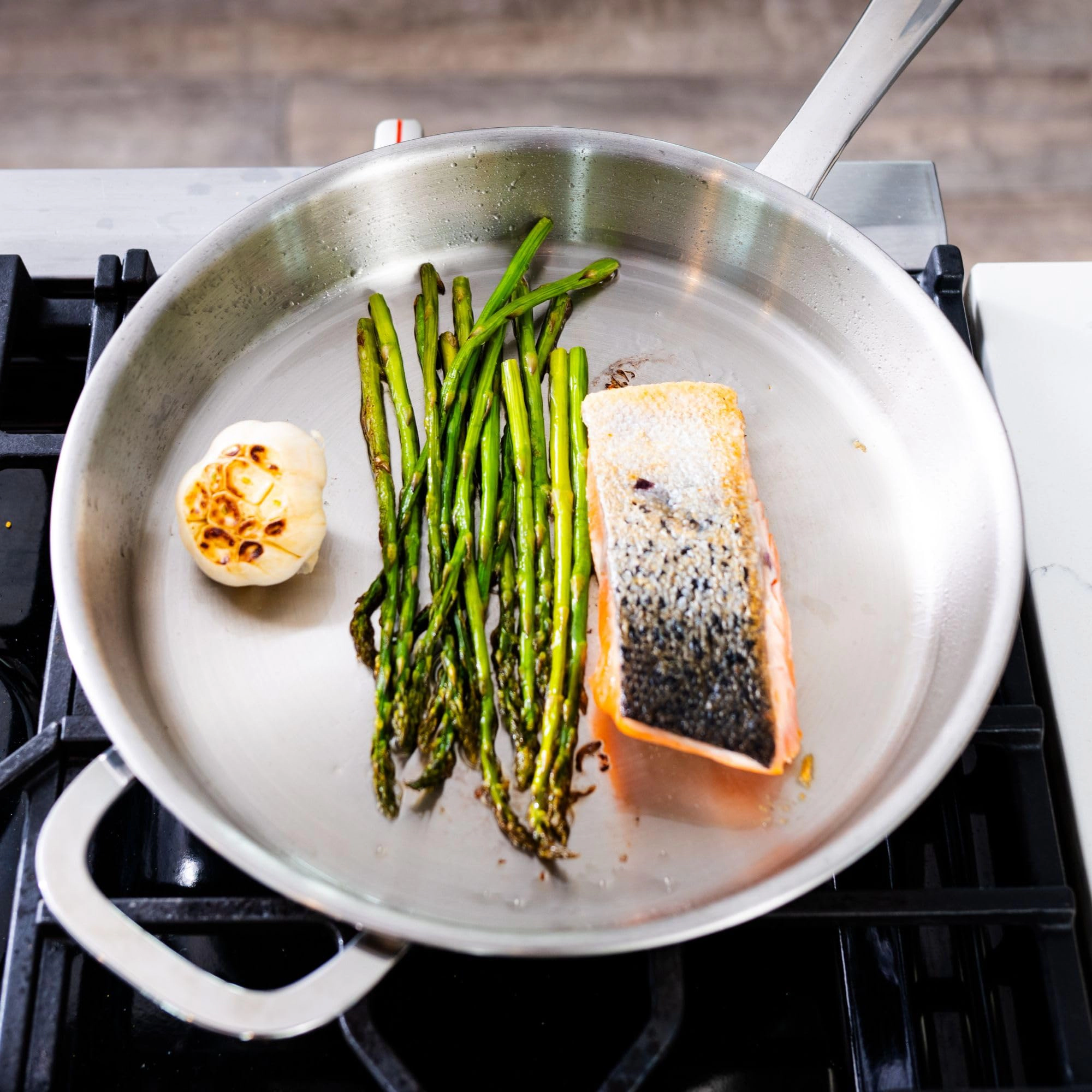 Alva Maestro 5-Ply Stainless Steel Frying Pan Set with Tempered Glass Lids