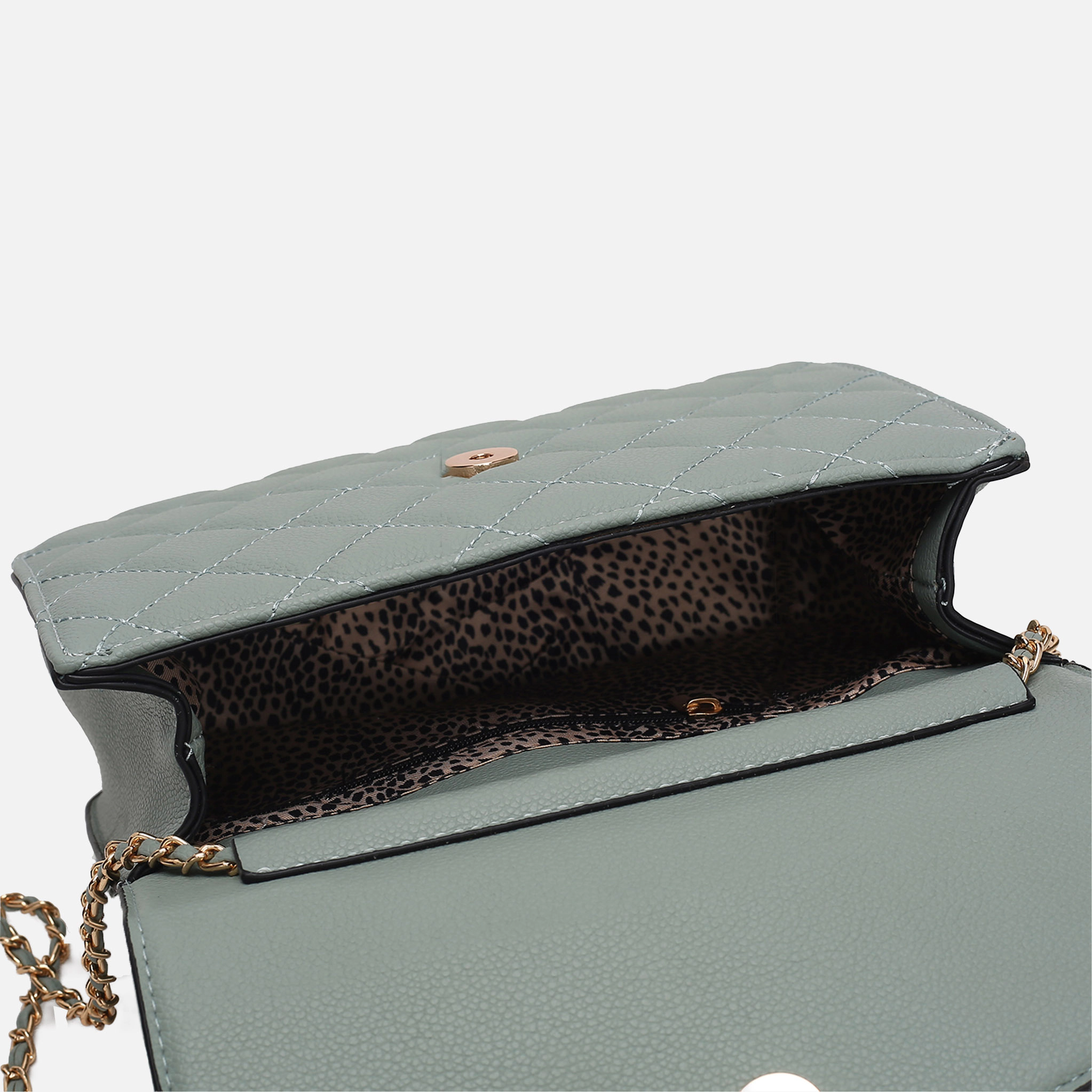 Mia K Collection Blossom Quilted Vegan Leather Shoulder Bag Set - Large + Mini, Gold-Tone Hardware