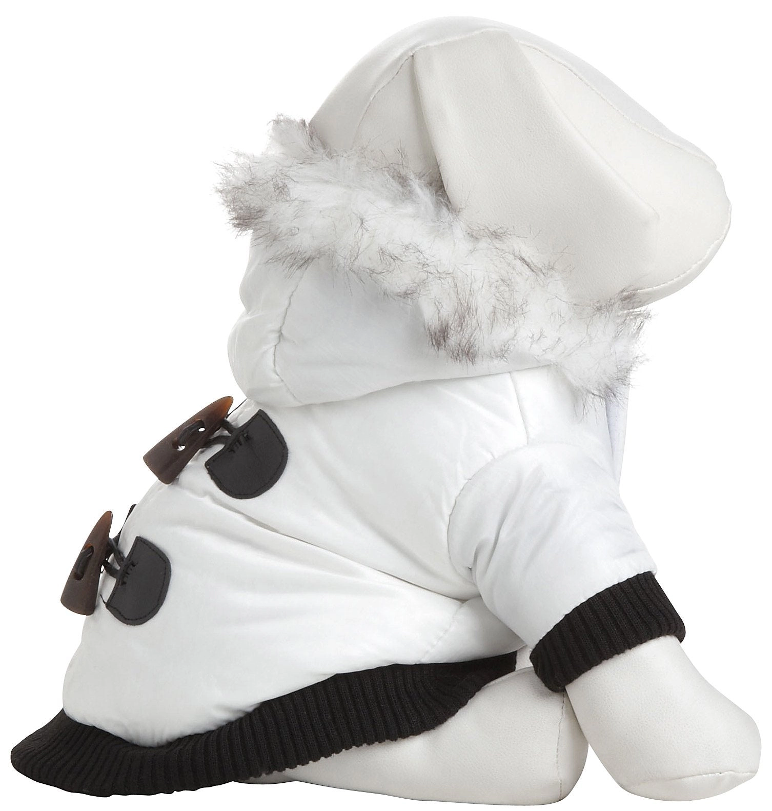 Pet Life ® Aspen Winter-White Fashion Pet Parka Coat