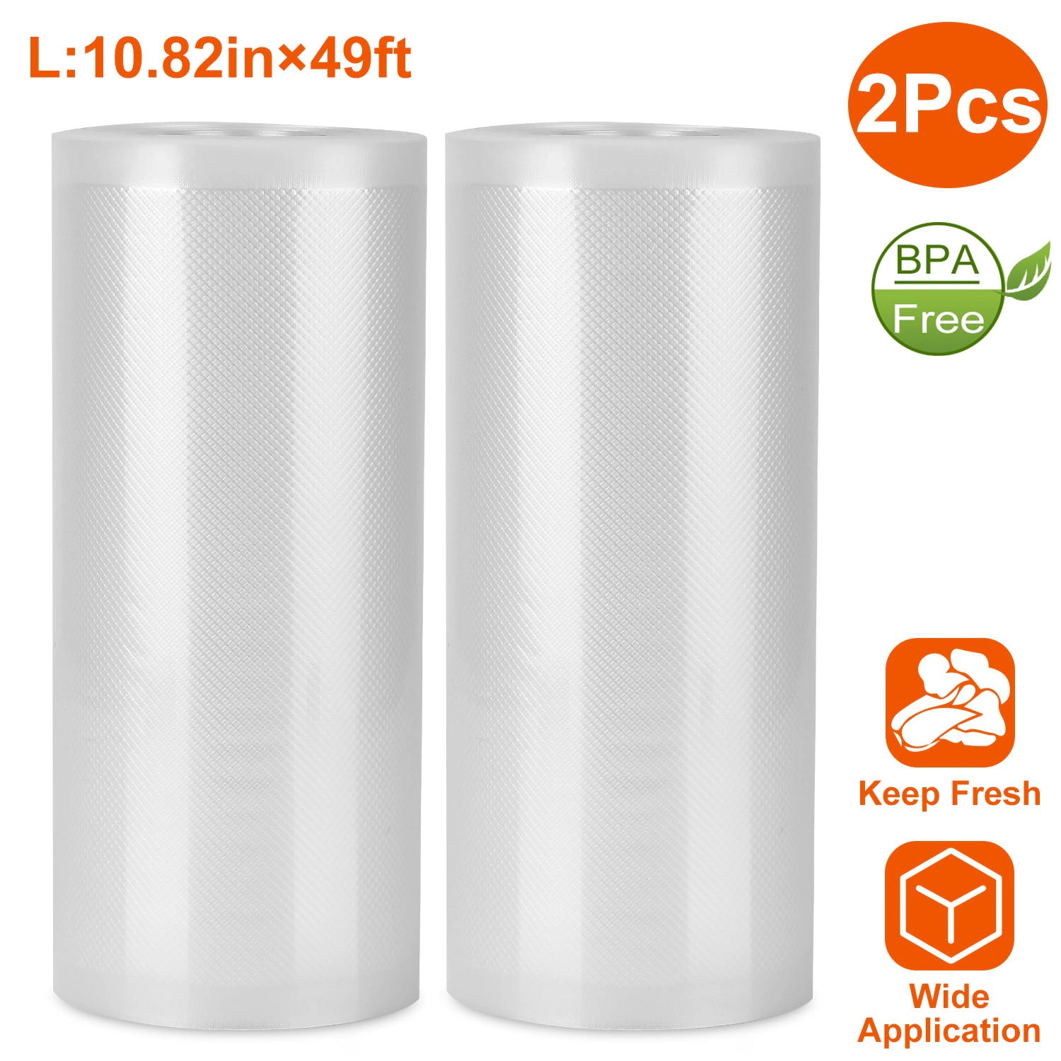 GBruno BPA-Free Vacuum Sealer Bags 7.67x49ft 2-Pack