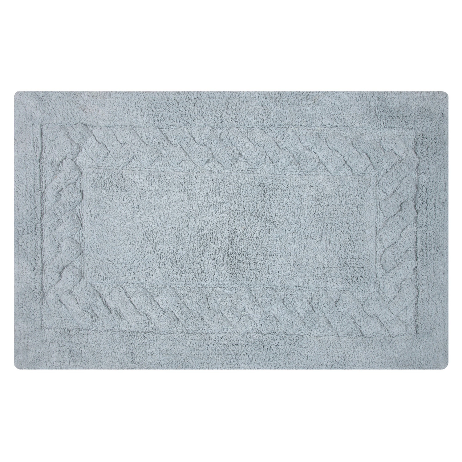 Chain Bath Rug 220 GSF Soft Plush Cotton Non Skid Back By Knightsbridge