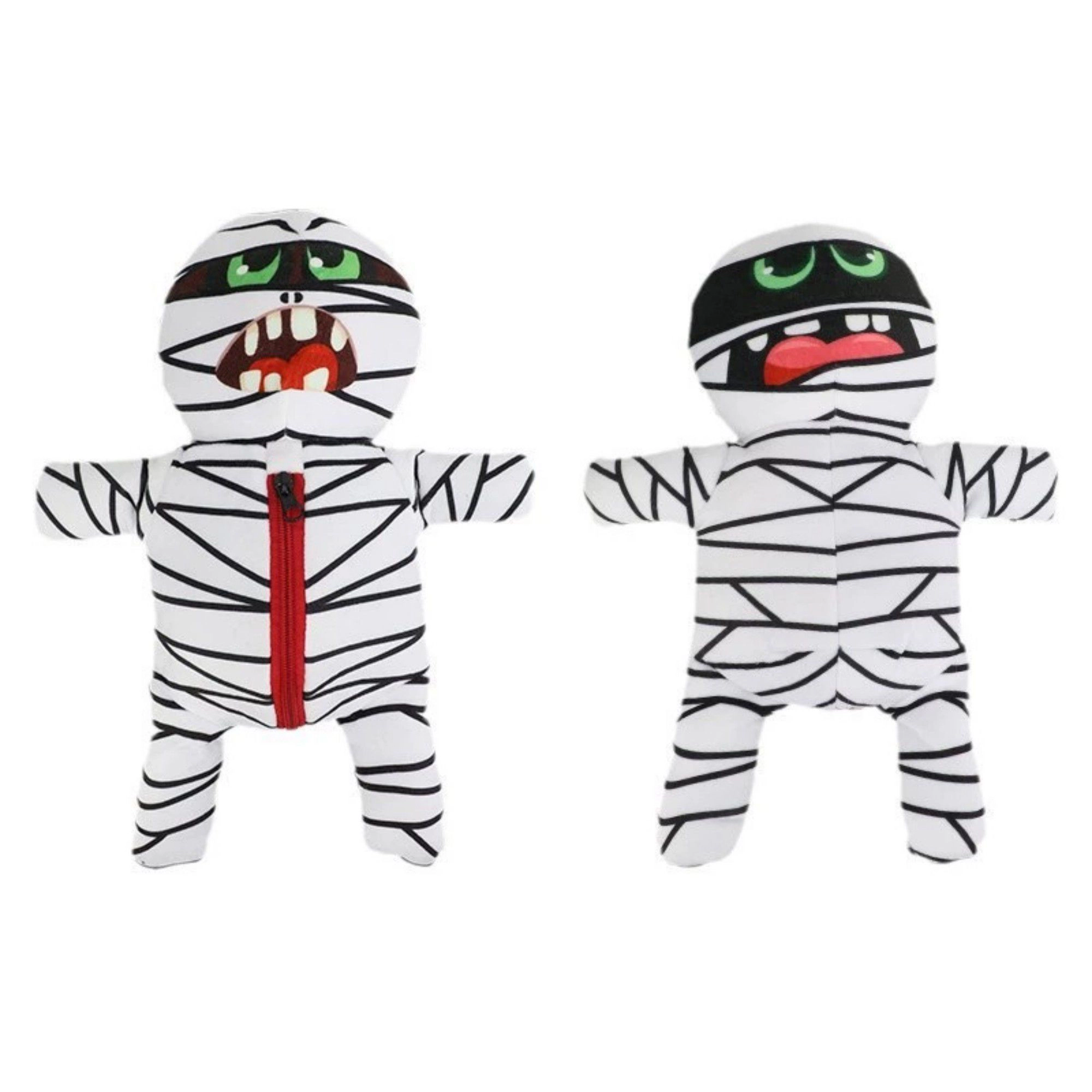 Alilang Pet 9-in-1 Interactive Mummy Plush Squeaker Crinkle Dog Puzzle Toy