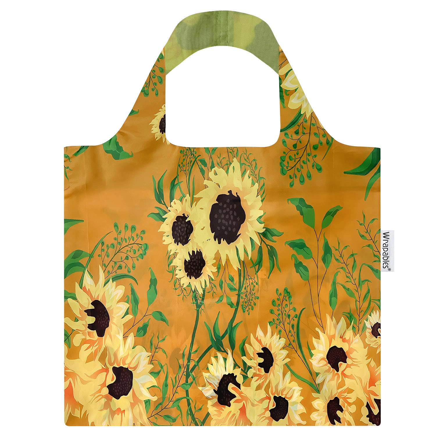 Wrapables AllyBag Collection Reusable Grocery Shopping Bag, Sunflowers Harvest