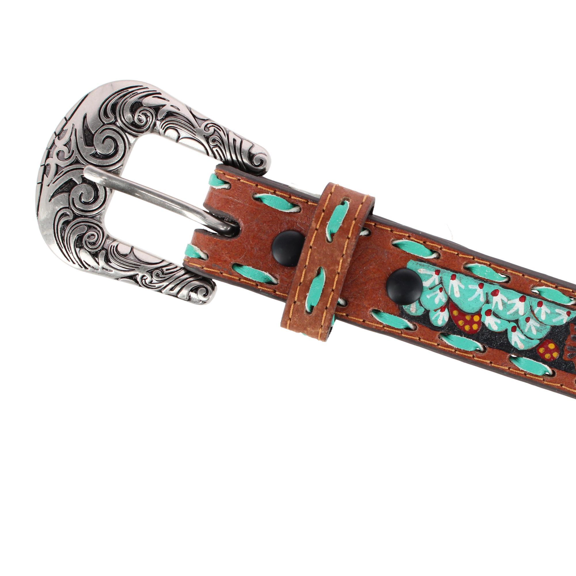 Roper Girl's 30mm Floral Tooled and Hand Painted Leather Belt