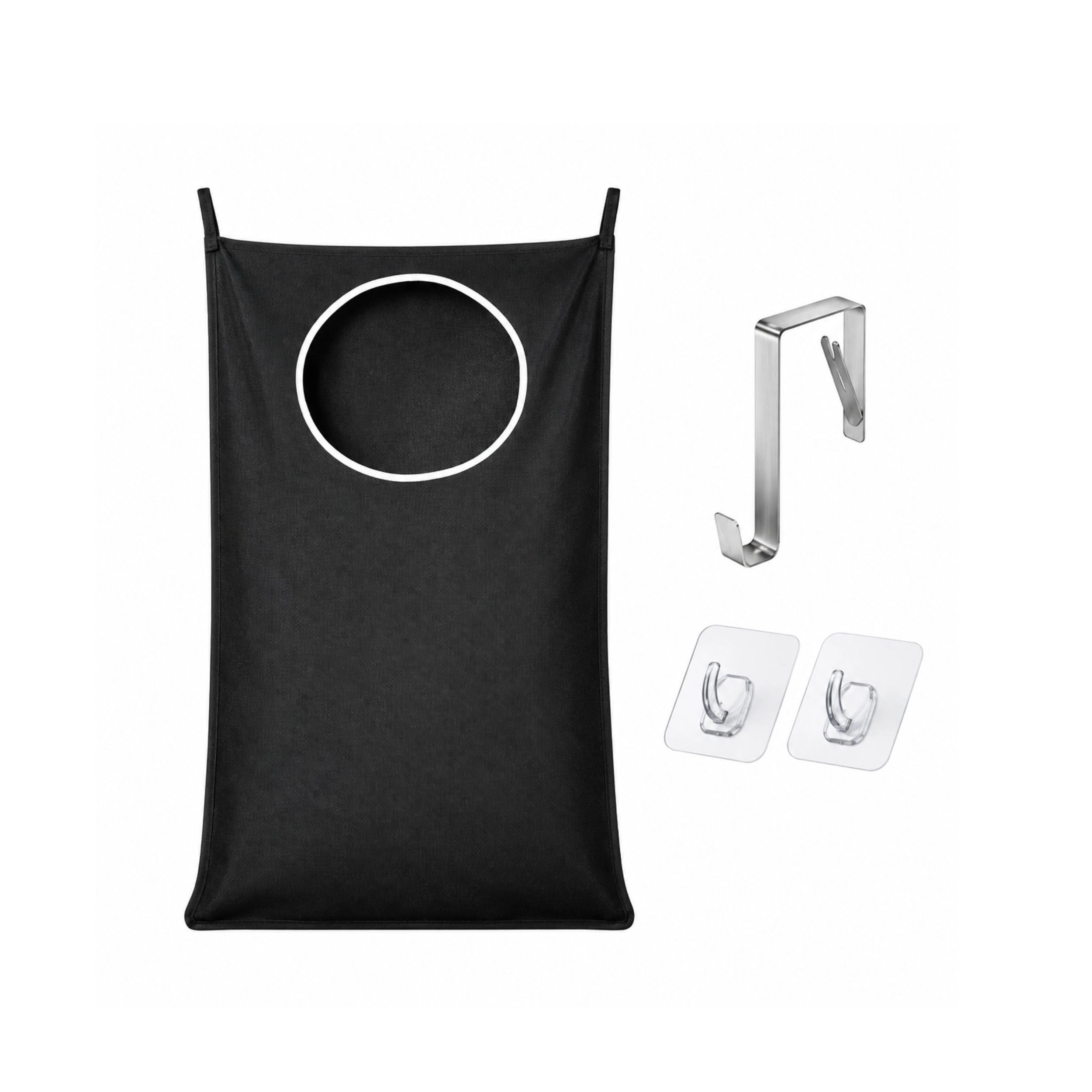 Stock Preferred Hanging Laundry Hamper Bag with Hooks for Dirty Clothes Storage