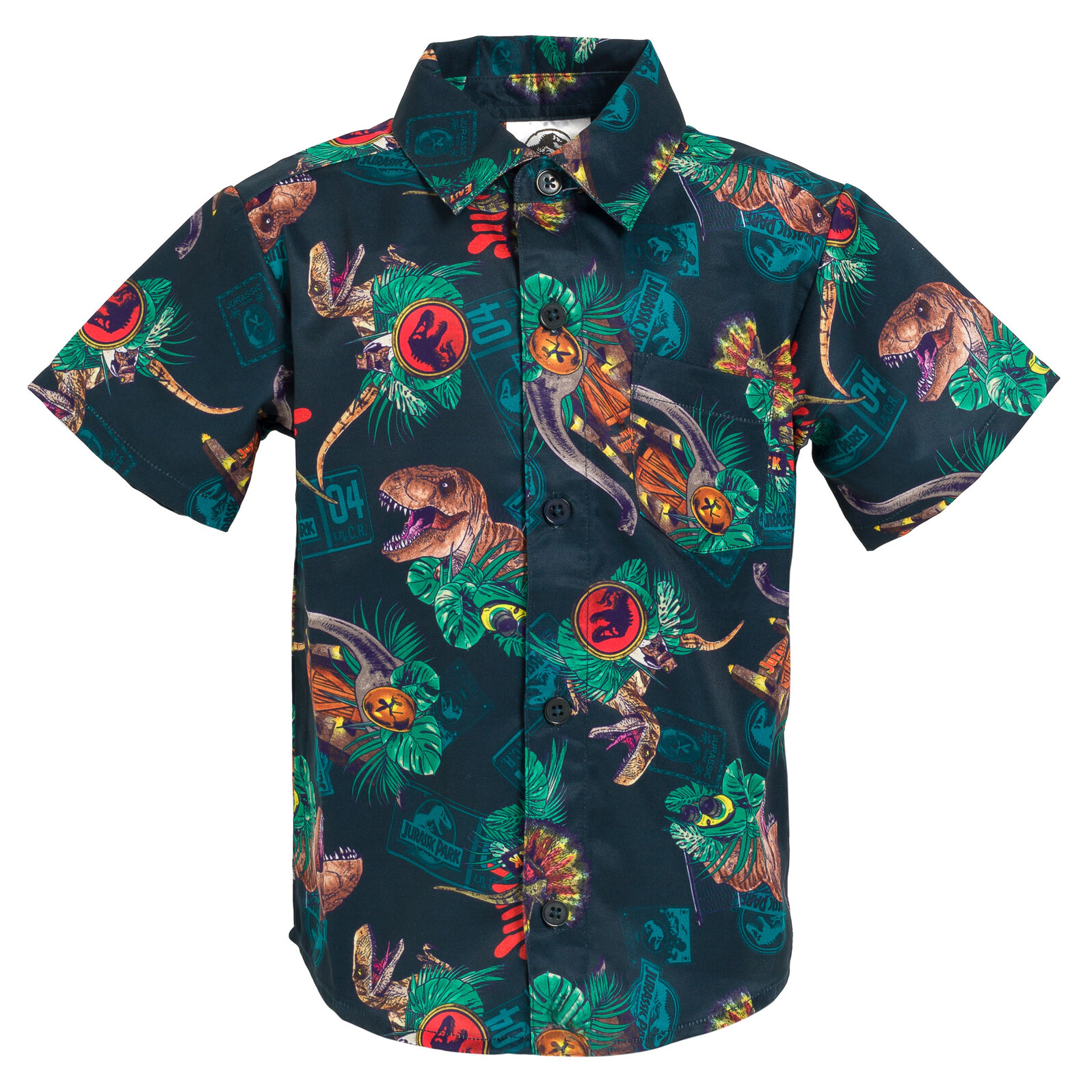 Jurassic World Park T-Rex Matching Family Hawaiian Short Sleeve Button Down Shirt