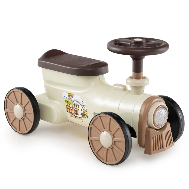 Hivvago Ride on Toy with Steering Wheel and Train Whistle Sound Button