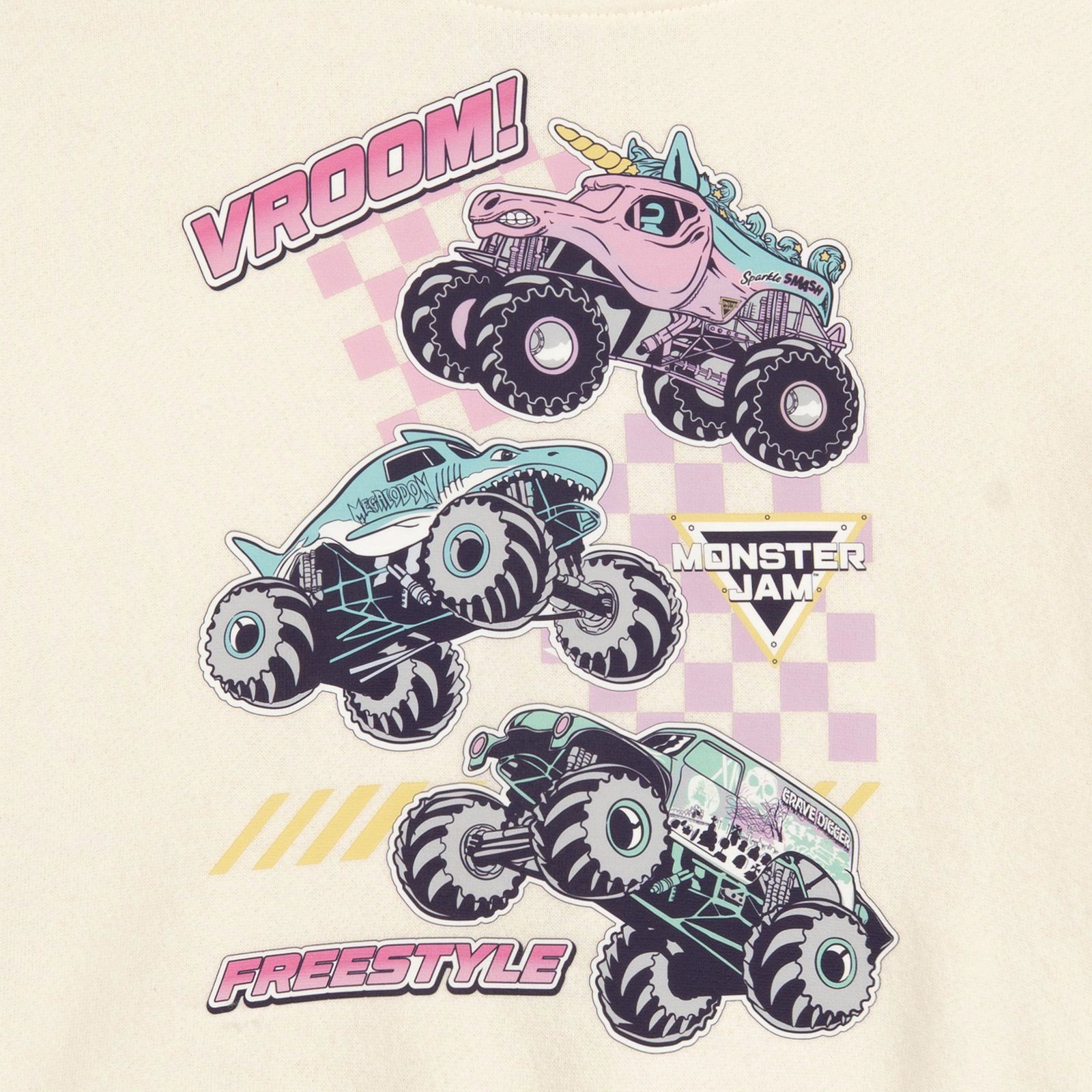 Monster Jam Girls' 2-Piece Fleece Sweatshirt and Pants Set