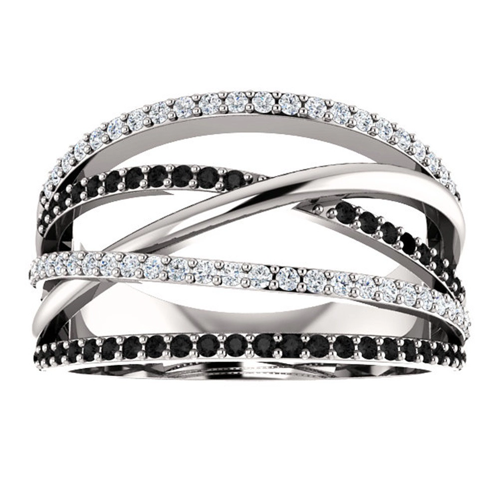 Luxury Micro Paved Zirconia Rings for Women Cross Jewelry