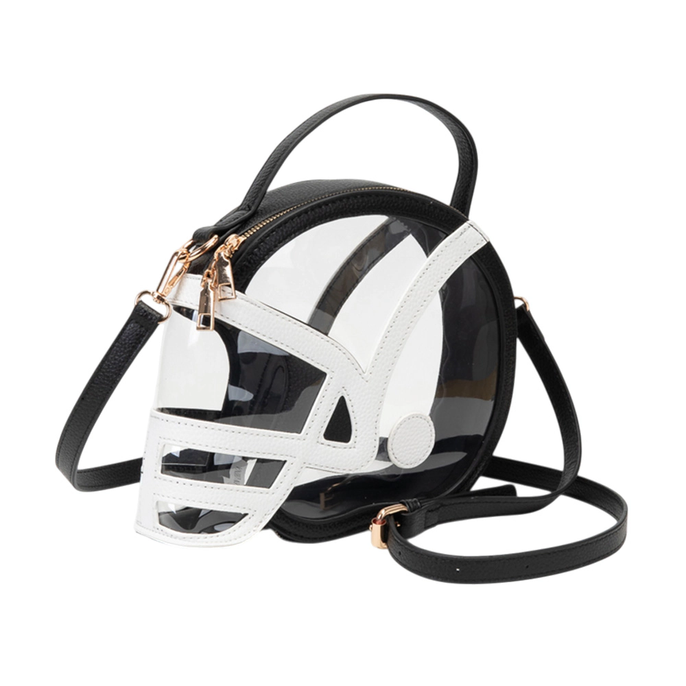 FASHNZFAB Transparent Gameday Football Helmet Shaped Crossbody Hand Bag