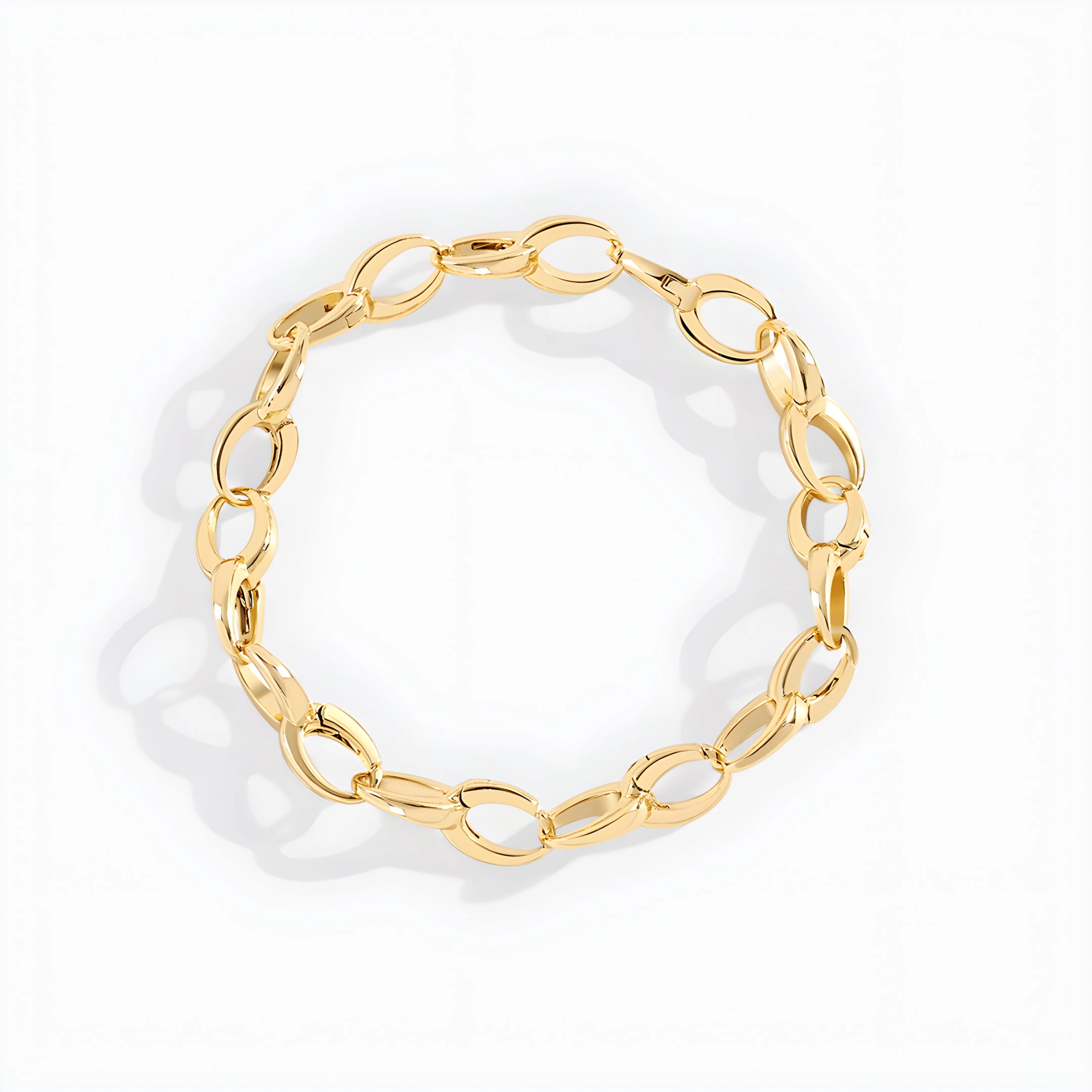 Mint & Lily Women's Bold Cable Link Charm Bracelet
