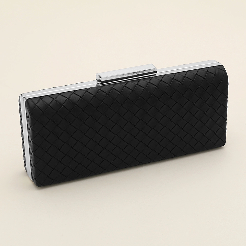 Fashnzfab Faux Leather Basket Weave Evening Clutch Bag / Crossbody Bag