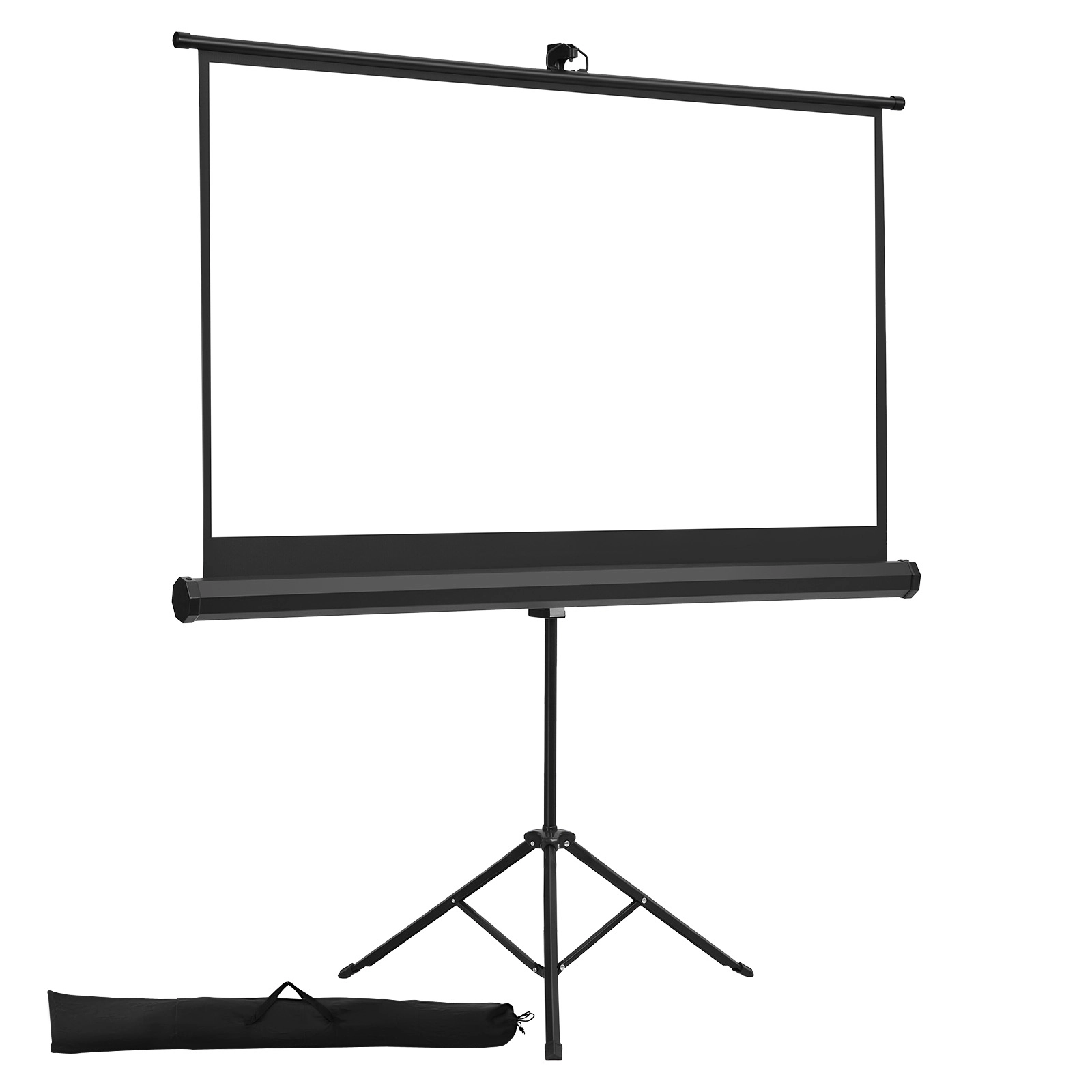 HONGGE Projector Screen with Stand 160° Wide Angle Indoor Outdoor Projection Screen 16:9 4K HD Wrinkleless Portable