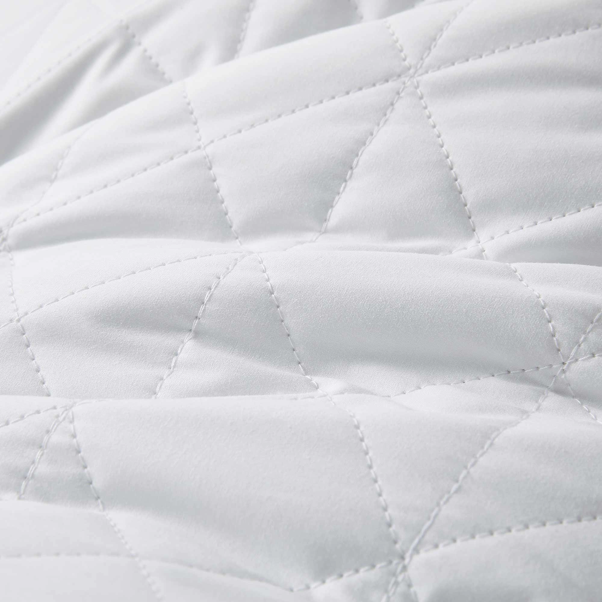 PEACENEST Cotton Wave Quilted High Loft Goose Feather Pillow Set