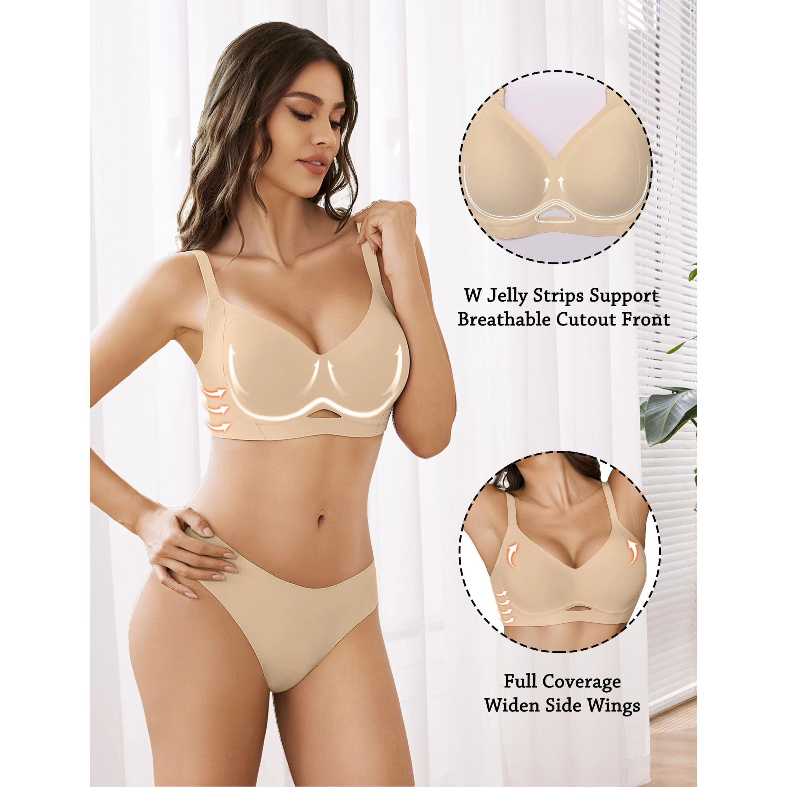 Avidlove Women's Wireless Seamless Full Coverage Bralette