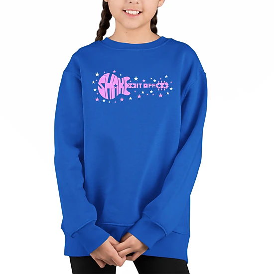 LA Pop Art Girl's Word Art Sweatshirt - Shake It Off