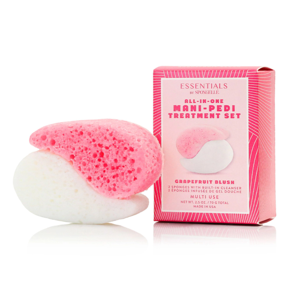 ESSENTIALS BY SPONGELLE- MANI/PEDI BUFFER SET- GRAPEFRUIT BLISS