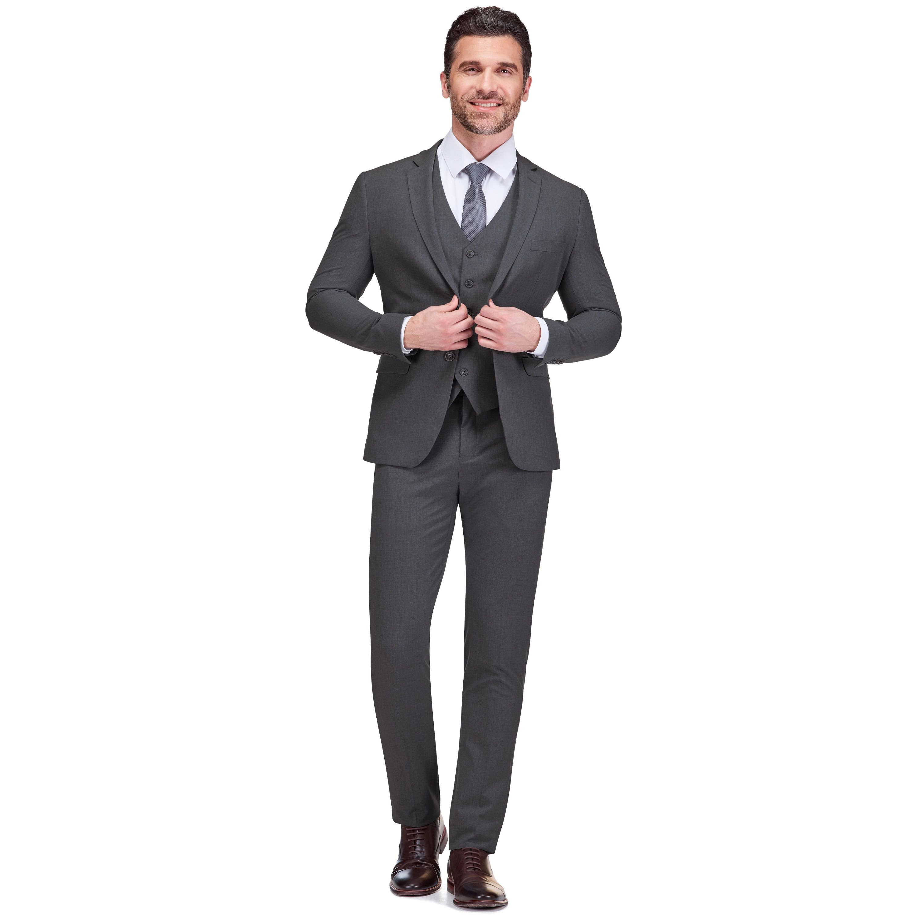 Gino Vitale Men's Skinny Fit 3-Piece Suit