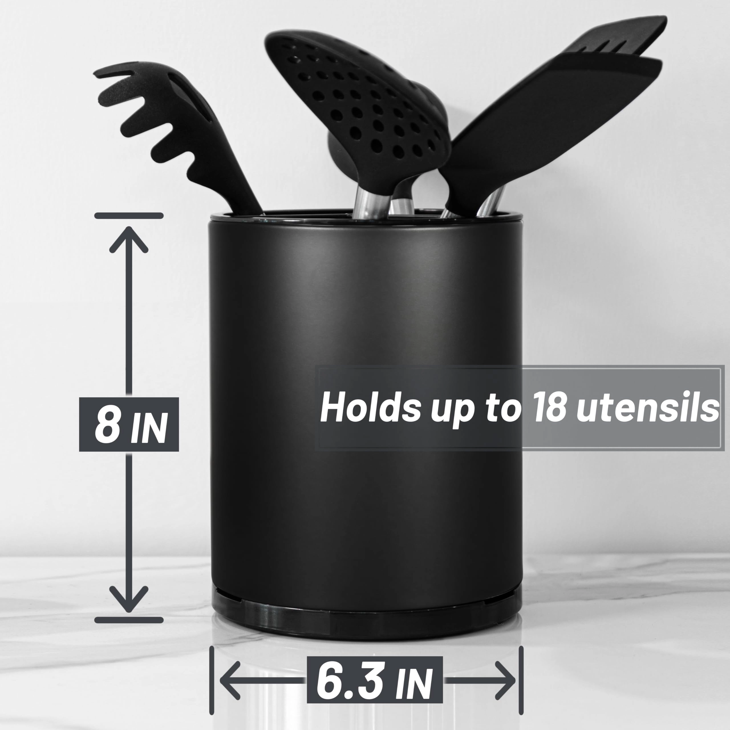 WZK 360 Degree Rotating Stainless Steel Kitchen Utensil Holder
