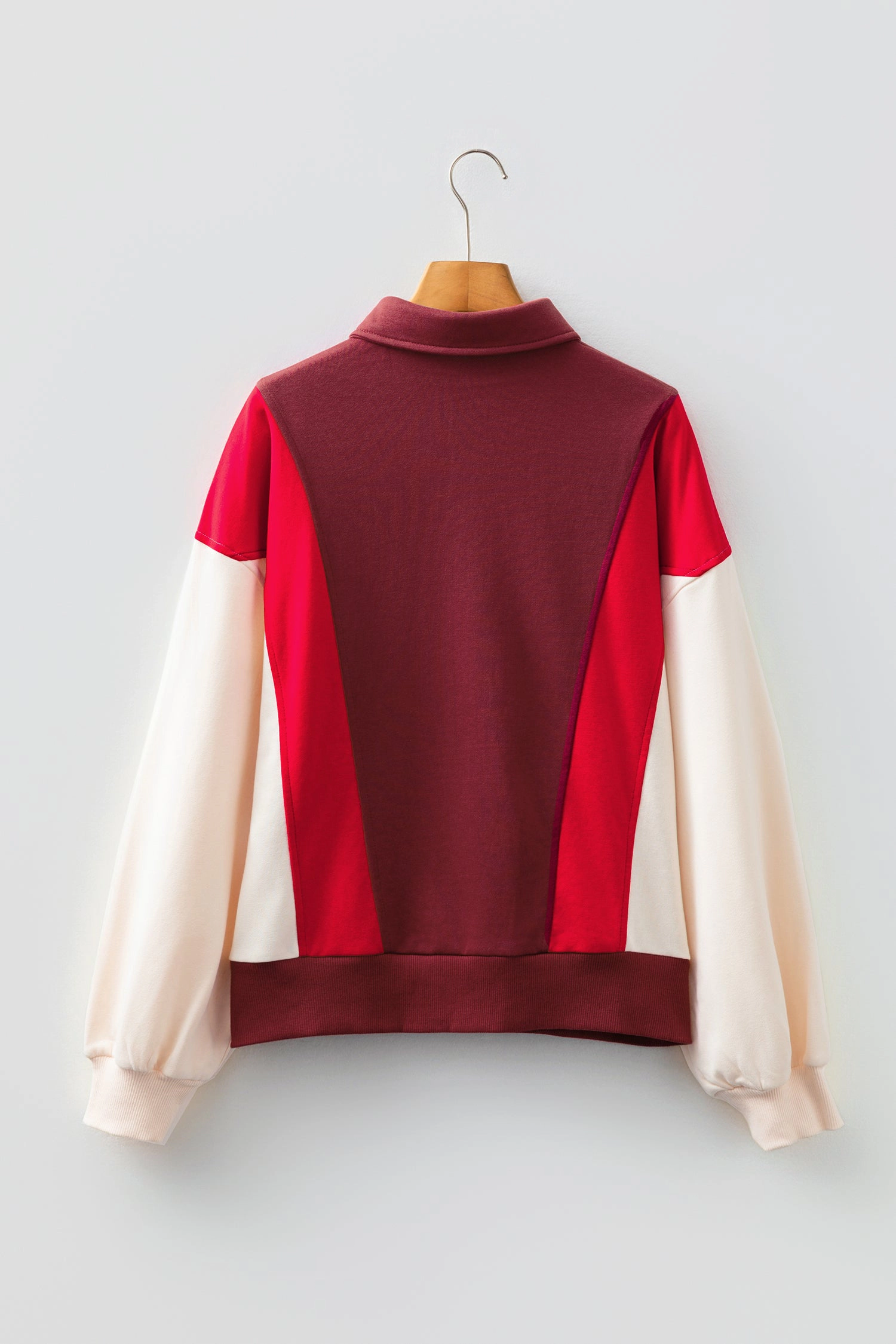 Threaded Pear Women's Whitley Patchwork Snap Oversize Hoodie