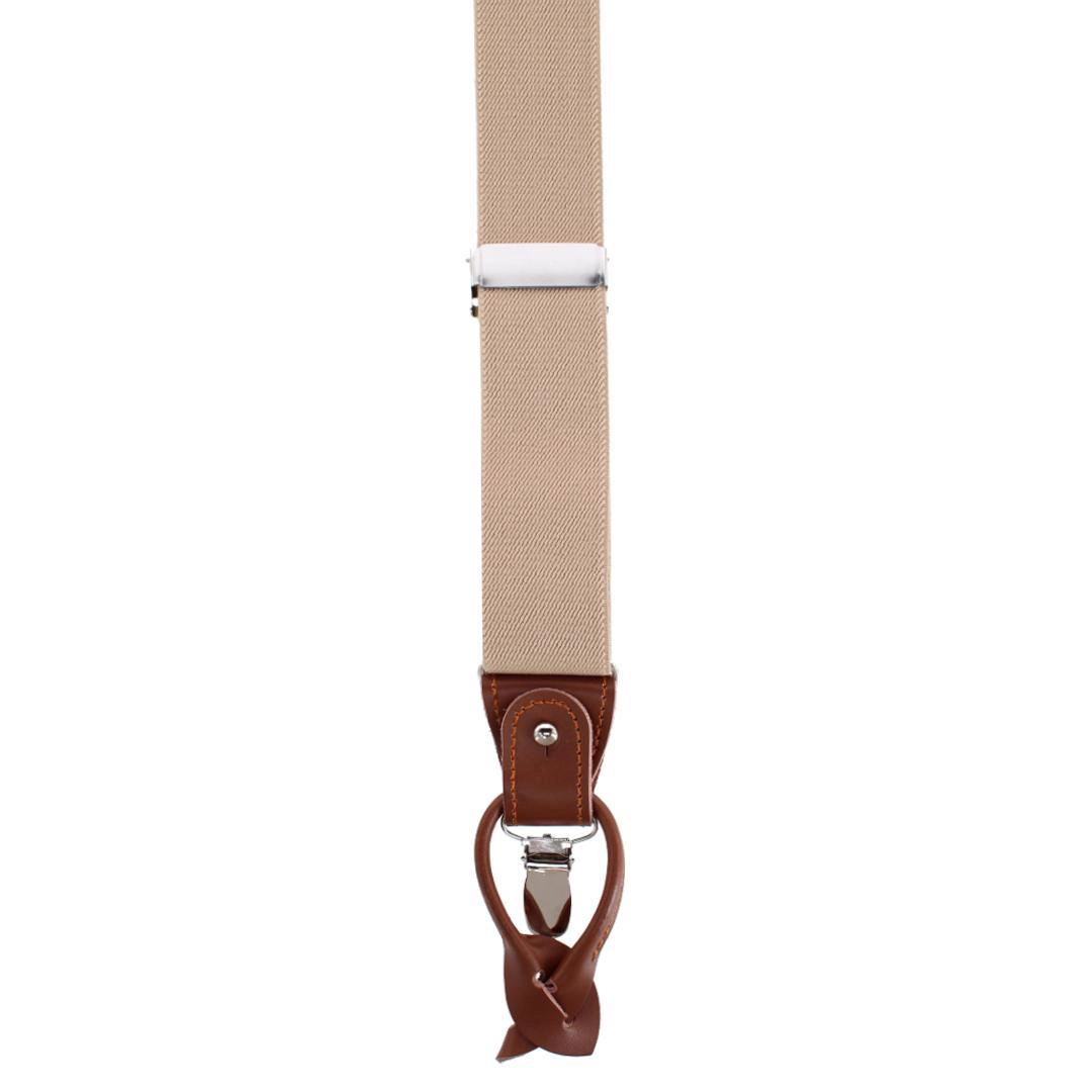 CTM Men's Elastic  Suspender Gift Set with Clip Button and Swivel Ends
