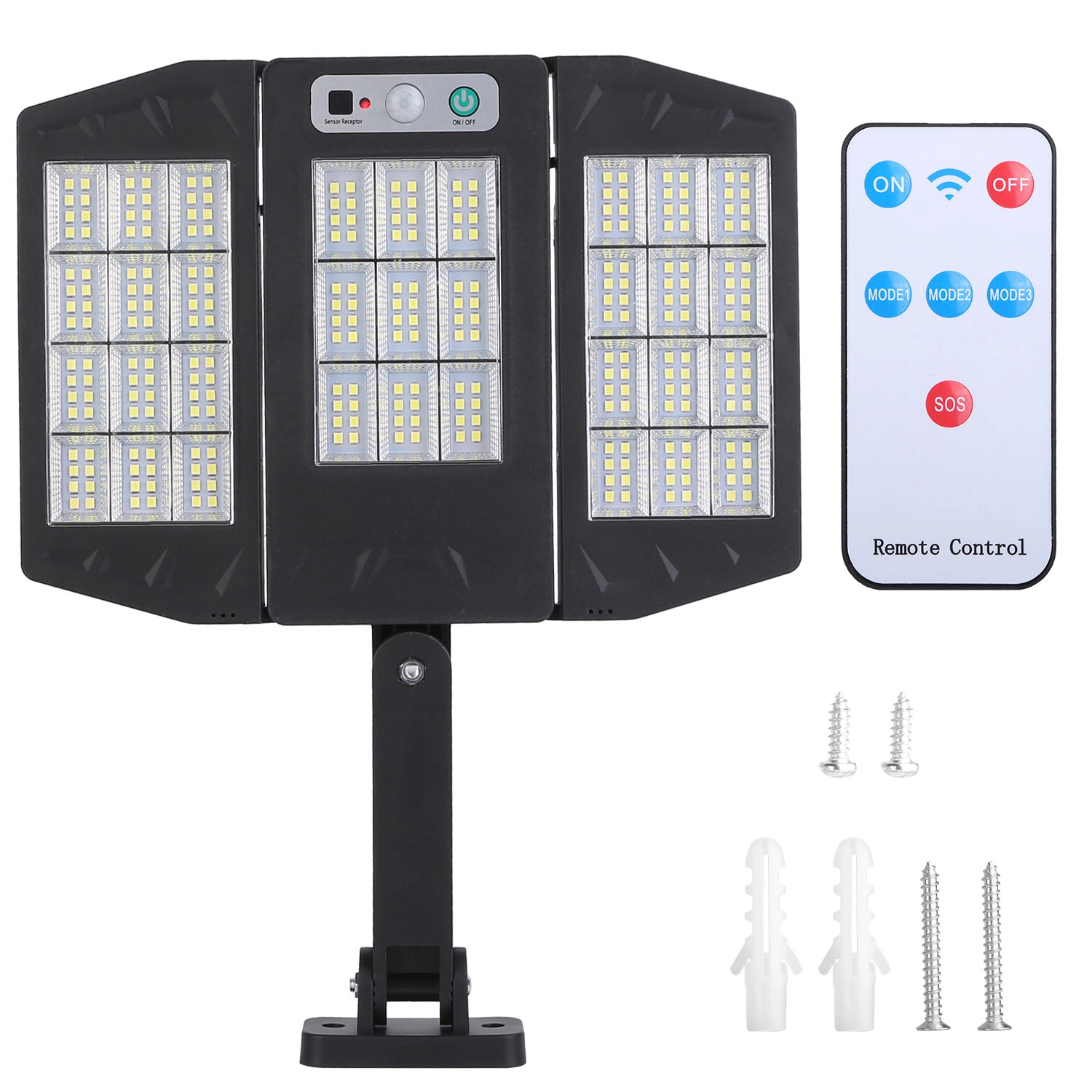 GBruno 264-LED Solar Motion Sensor Wall Light