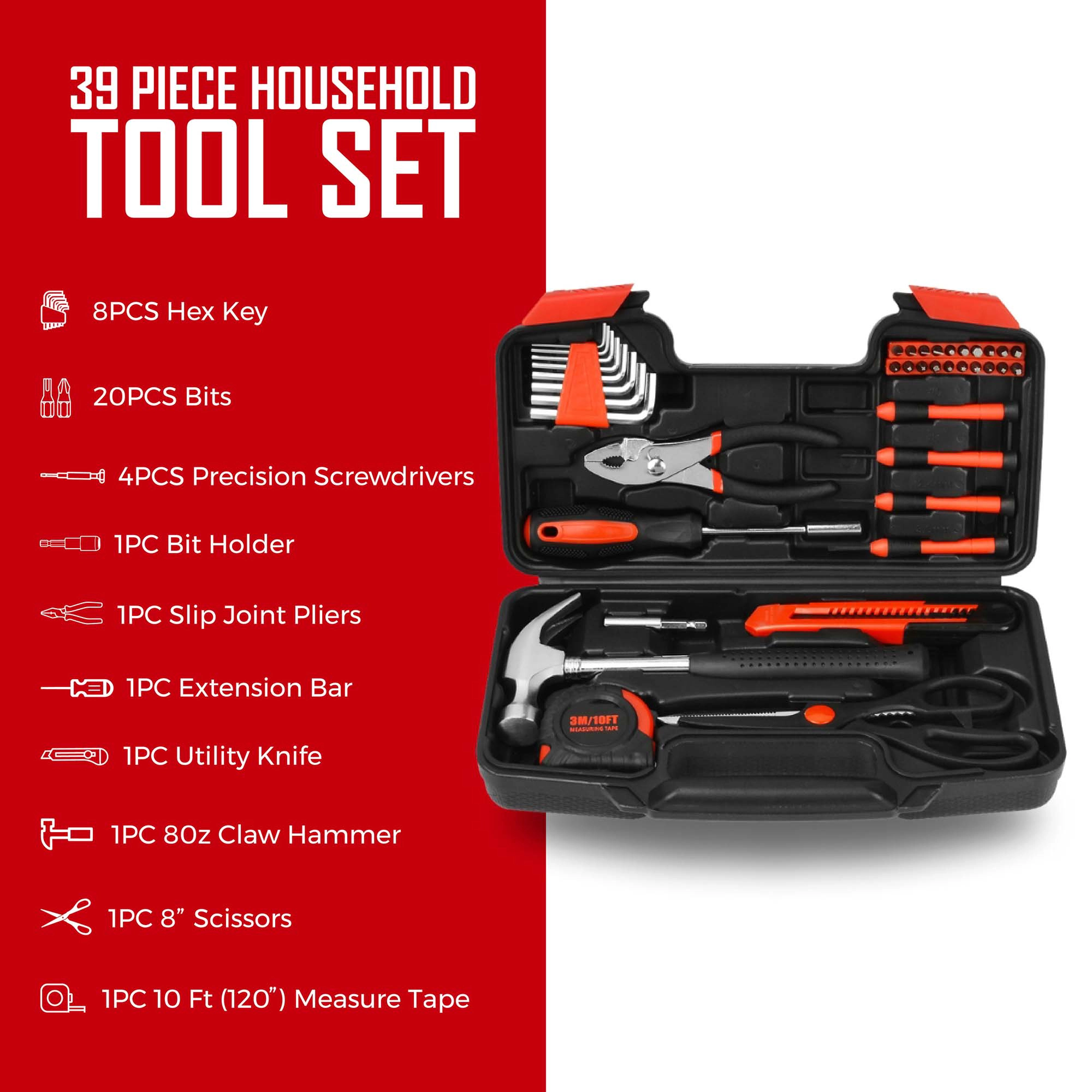Pursonic Unisex Household Repair & Multi-Tool DIY Kit Bundle