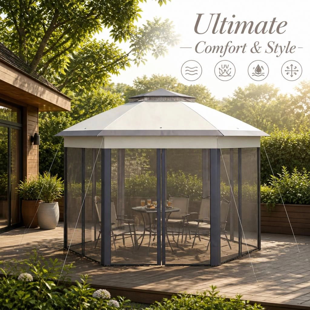 WOW PIONEER Square Outdoor Canopy Gazebo