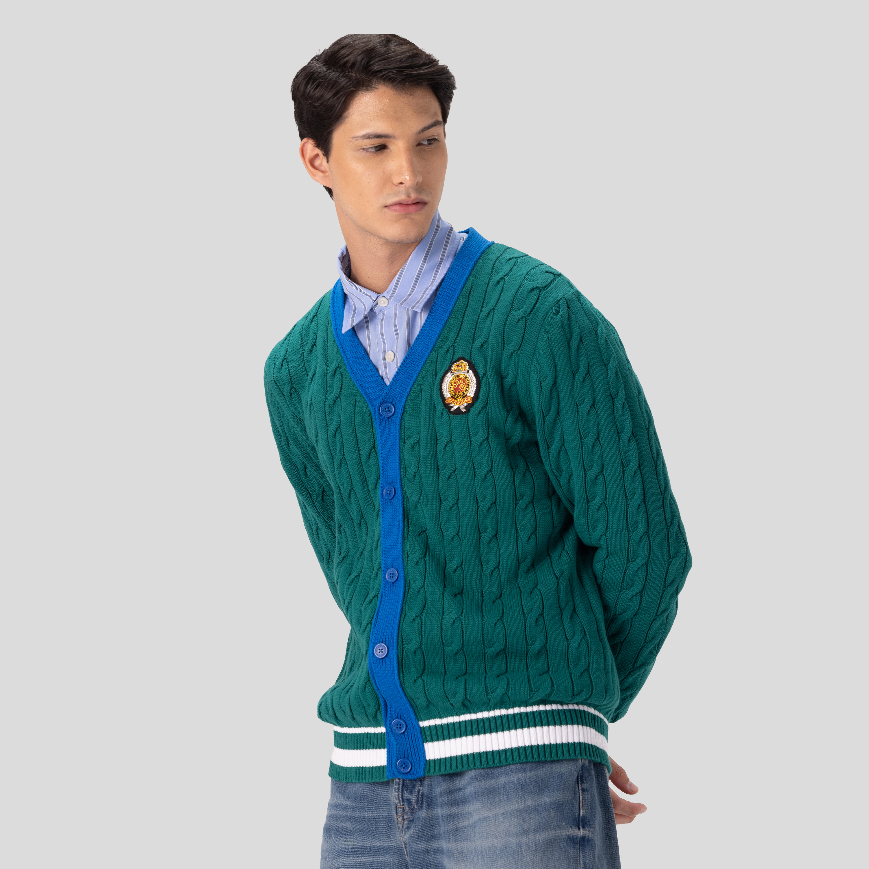 Members Only Men's Cable Knit Cardigan