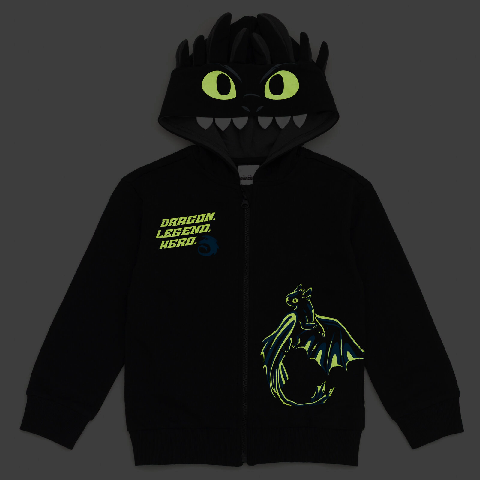 DreamWorks How to Train Your Dragon Toothless Cosplay Fleece Zip-Up Hoodie