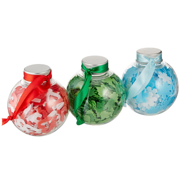 Wrapables Holiday Bath Confetti Ornaments (set of 3)