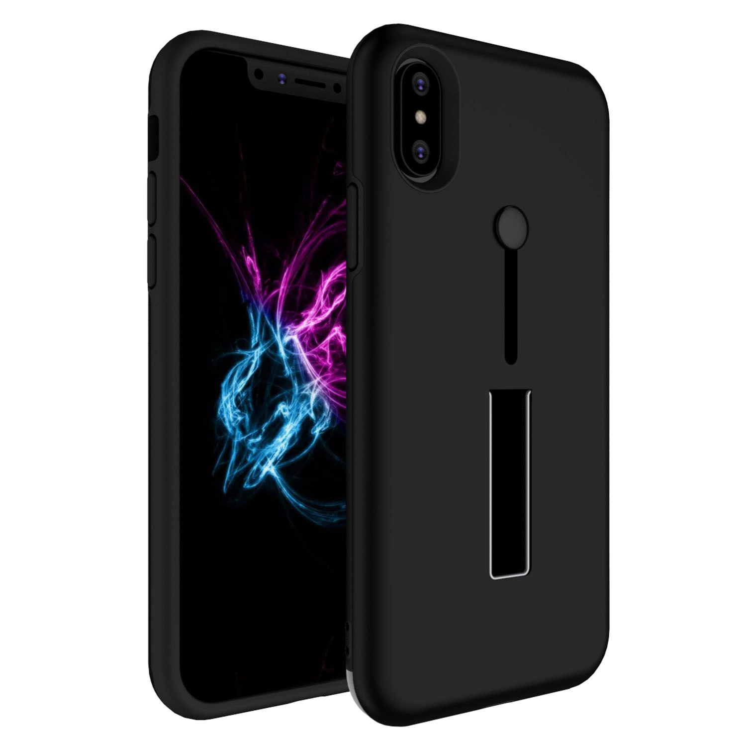 GBruno Dual-Layer IPhone X Case With Finger Strap