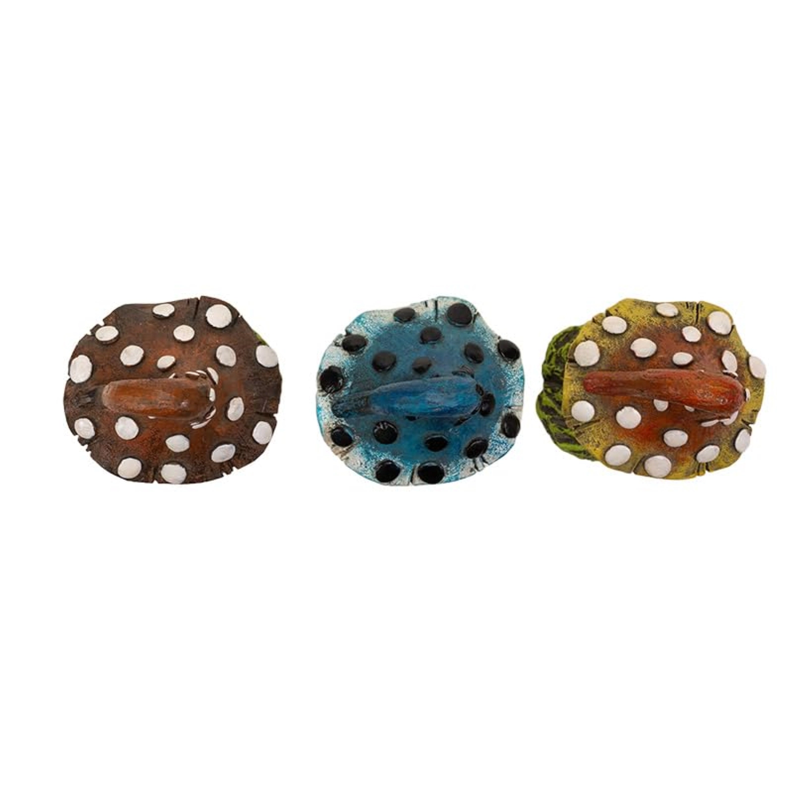 Pacific Giftware Colorful Magic Mushroom Set of 3 Tabletop Figurines 5 inch