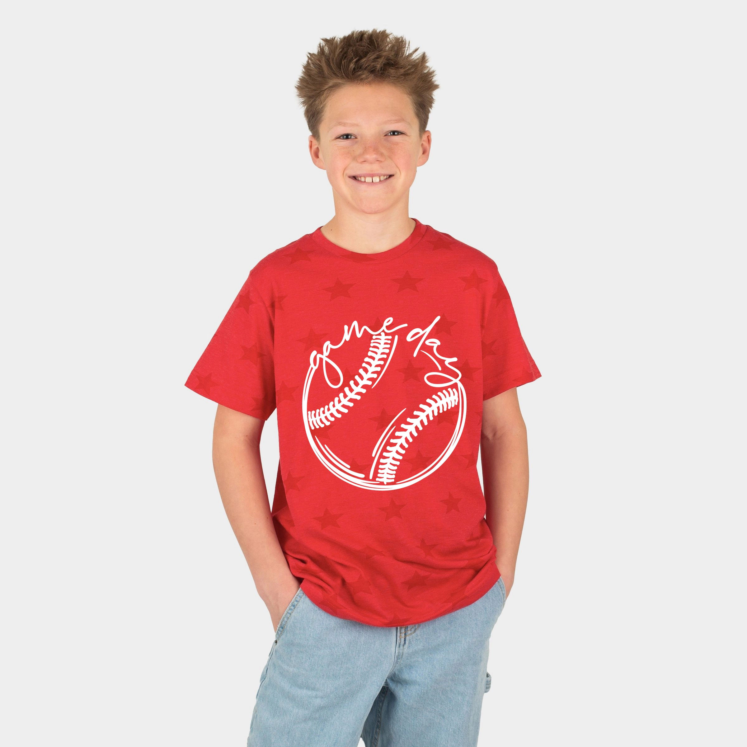 The Juniper Shop - Game Day Baseball Youth Short Sleeve Star Tee