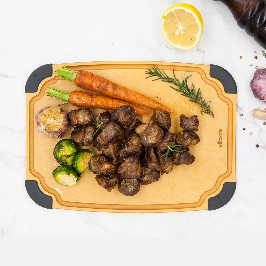 Elihome Essential Series Cutting Board - Eco-Friendly Fiberwood, Non-Slip, Heat-Resistant, Reversible