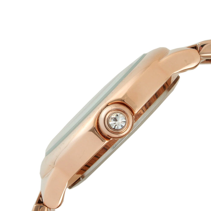 Peugeot Women's Rose Gold Plated 36mm Round Tank Steel Bracelet Watch