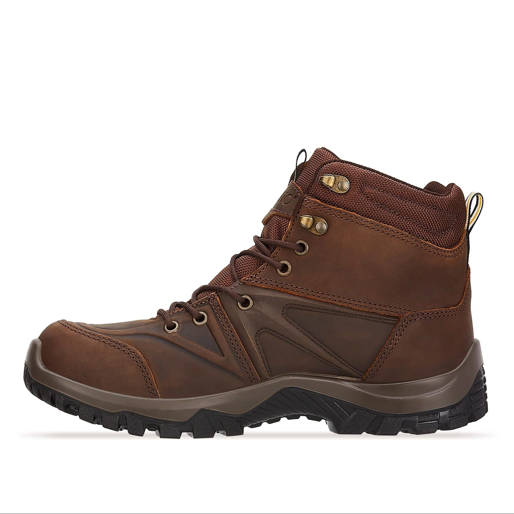 Ferrato Outdoor Mens Leather Boots -, Rubber Sole, Lace-Up