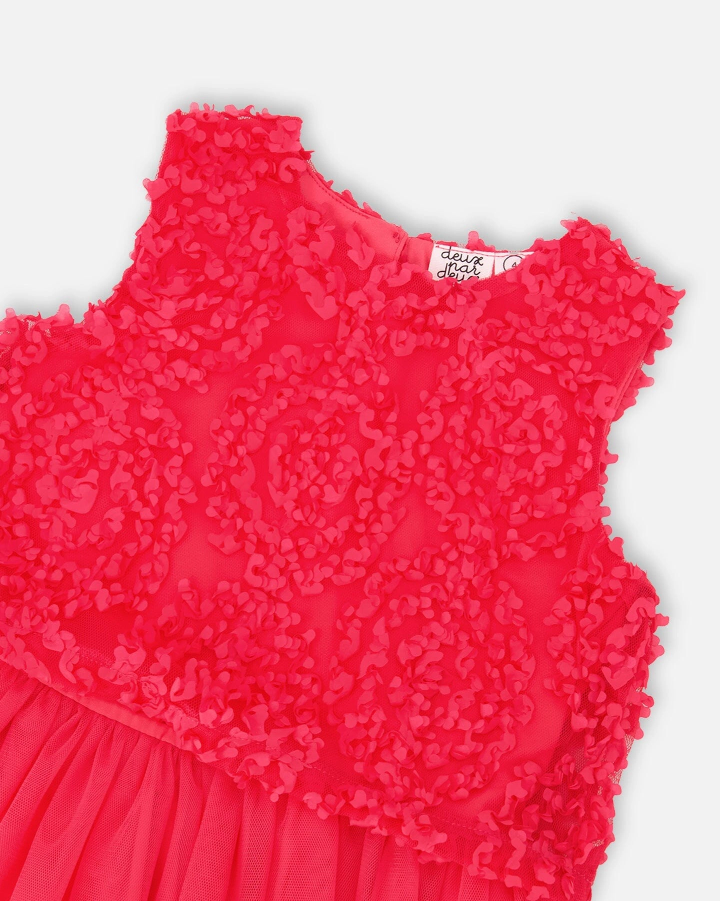 Deux par Girls Sleeveless Textured Rosette Dress