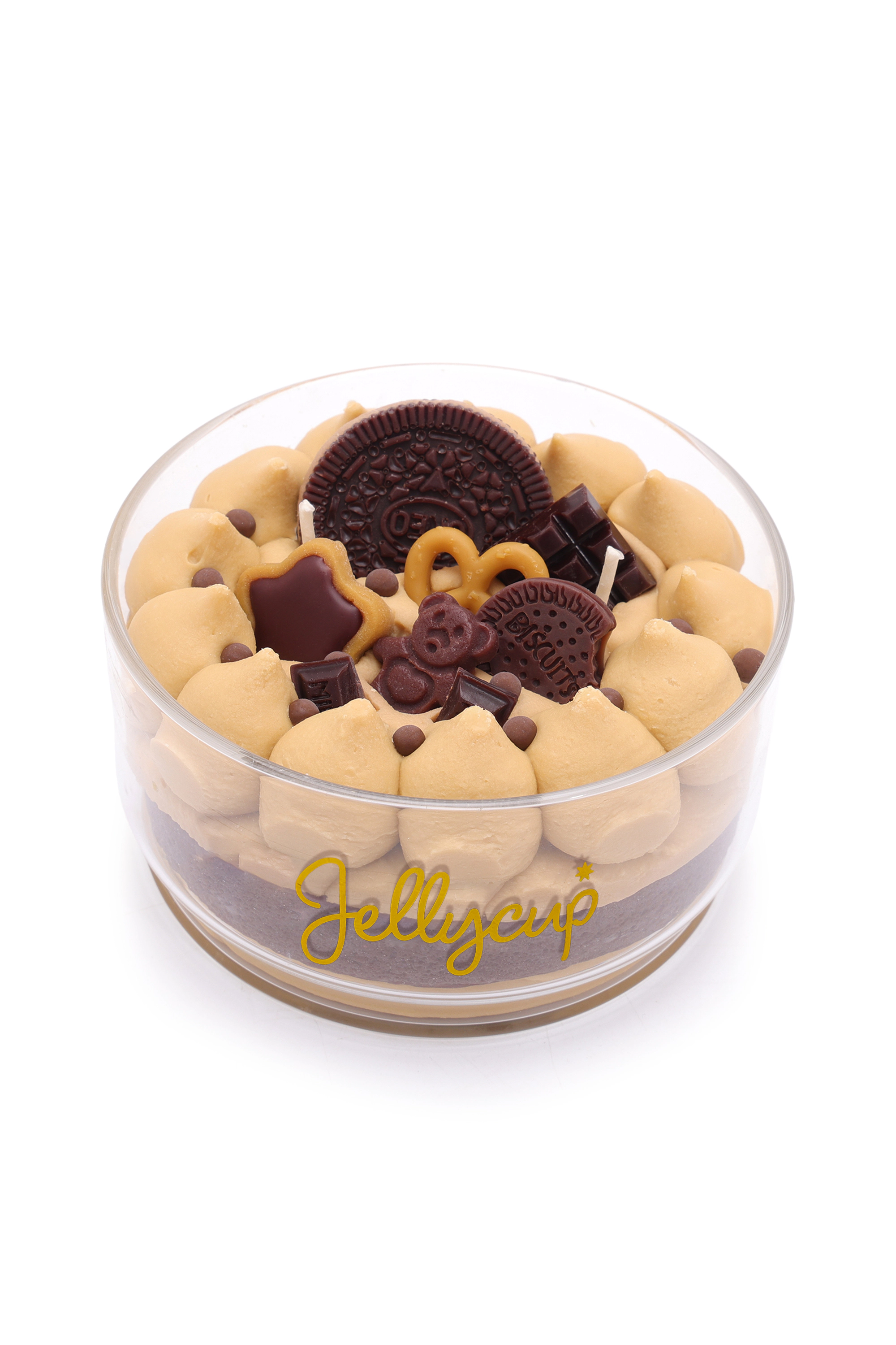 Jellycup Unisex Triple Chocolate Scented Cake Soy Wax Candle