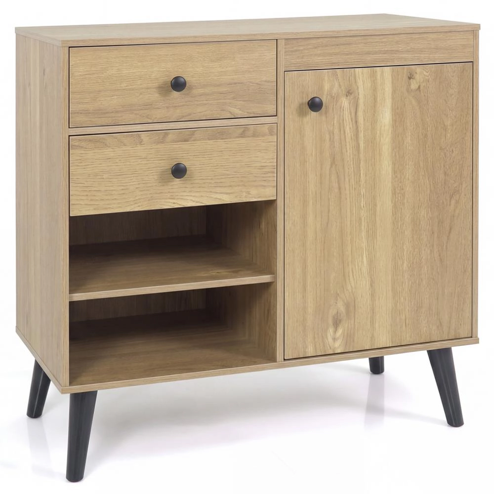 Hivvago Sideboard Cabinet With 2 Open Compartments And Drawers