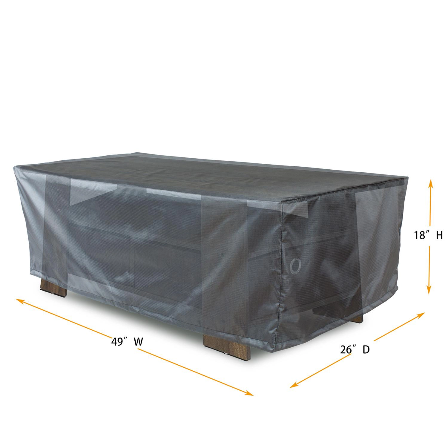 Summerset Shield Coffee Table Cover Ultimate Protection for Your Outdoor Furniture 49" x 26" x 18" Mercury