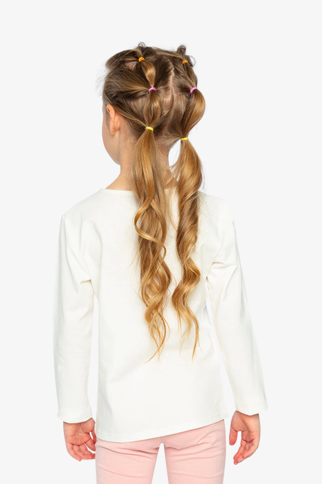 Deux par Girls Textured Strawberry Organic Cotton Long Sleeve T-Shirt