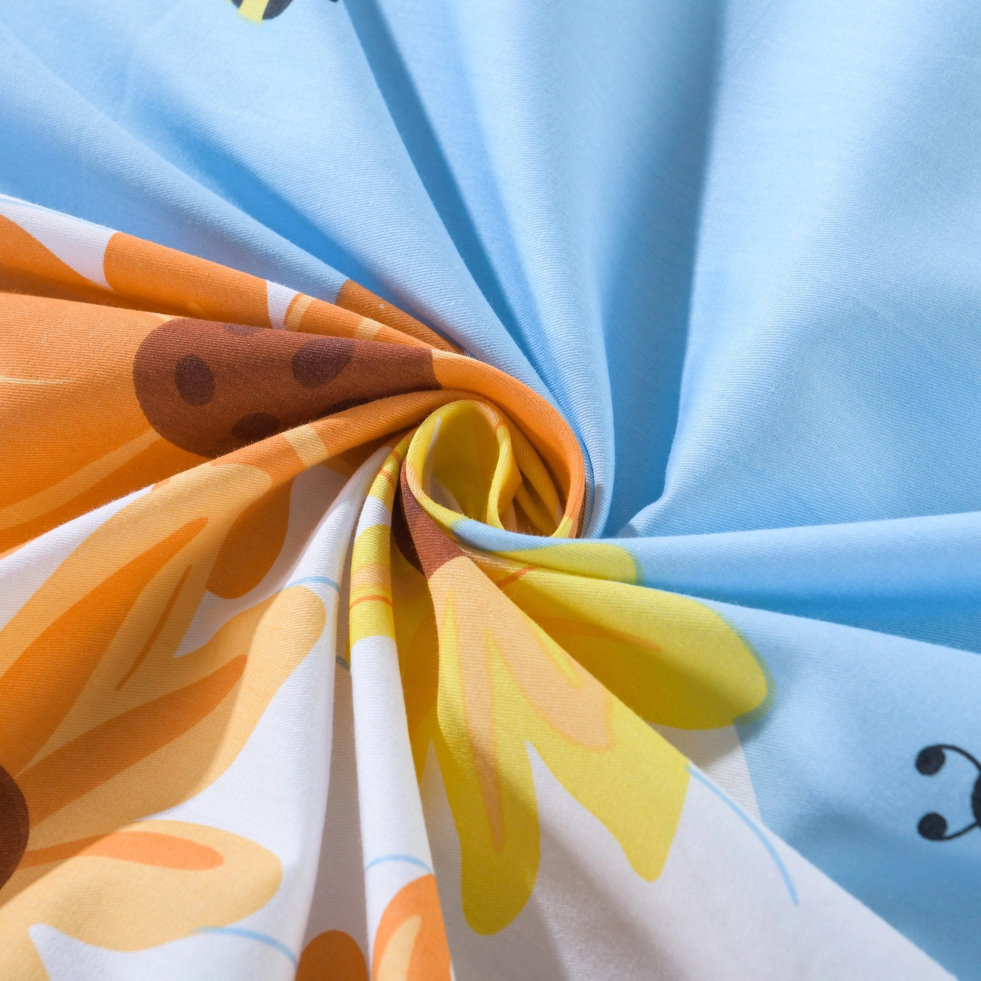 MarCielo 3/4 Piece Kids 100% Cotton Sunflower Bed Sheet Set